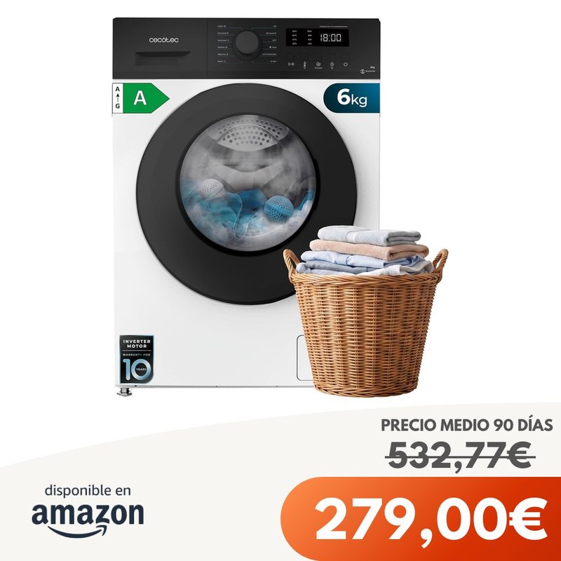 Cecotec Lavadora 6 Kg Bolero DressCode 6150 Inverter