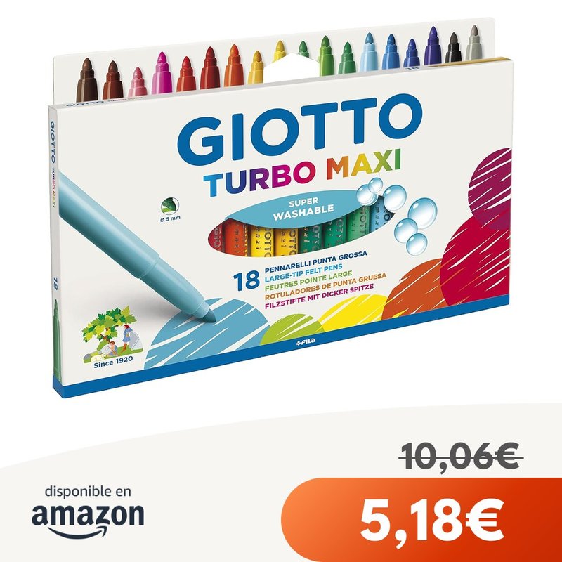 Giotto Turbo Maxi Rotuladores, 18 unidades