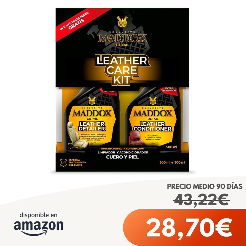 Maddox Detail Kit Limpieza Cuero Coche 2x500ml