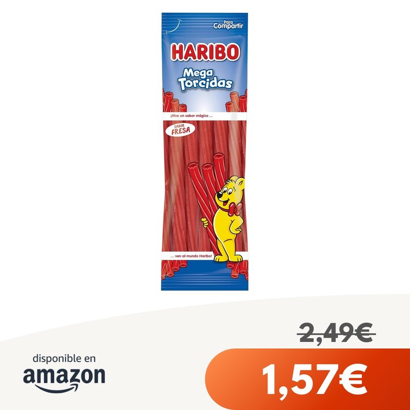 Haribo Mega Torcidas Fresa Geles Dulces 200g
