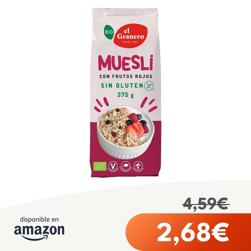 Muesli Frutos Rojos Sin Gluten Bio