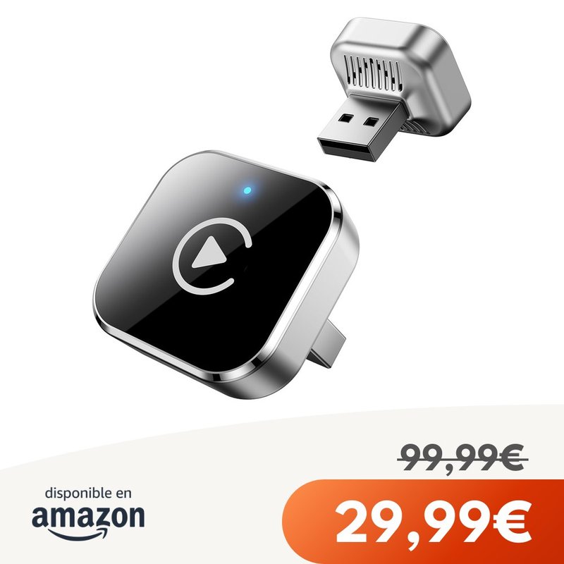 Ancvet Adaptador CarPlay Inalámbrico 2-in-1