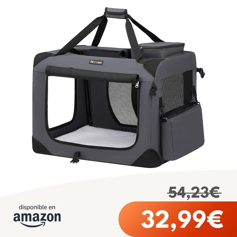 FEANDREA Transportín Perro Plegable Tela Oxford L