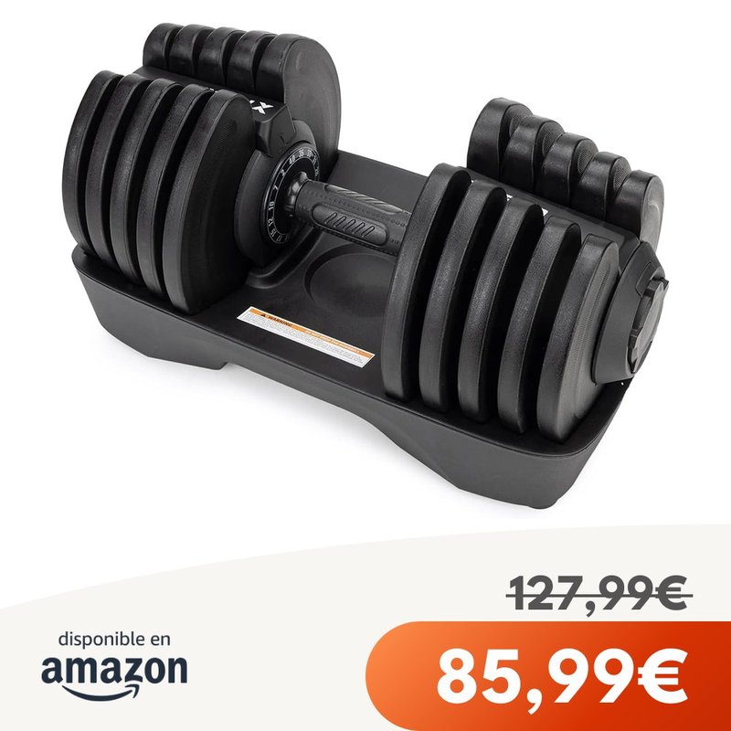 Trexo Mancuerna 18-40 kg con Pomo Peso Hierro