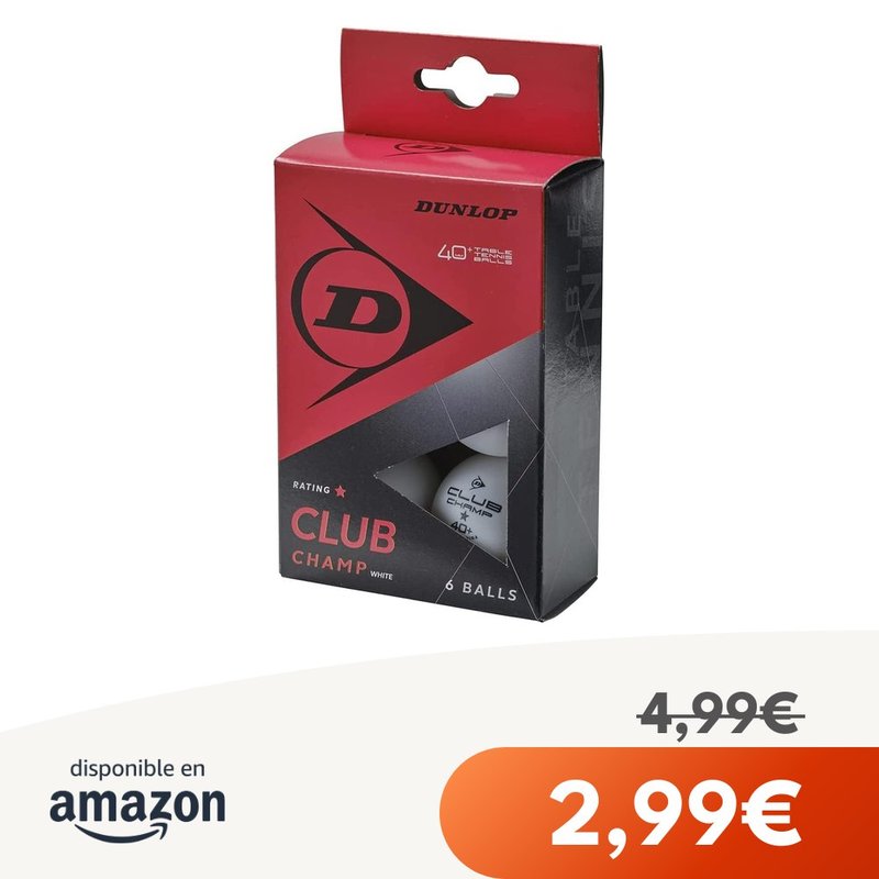 Dunlop Club Champ 40+ Pelotas Tenis Mesa