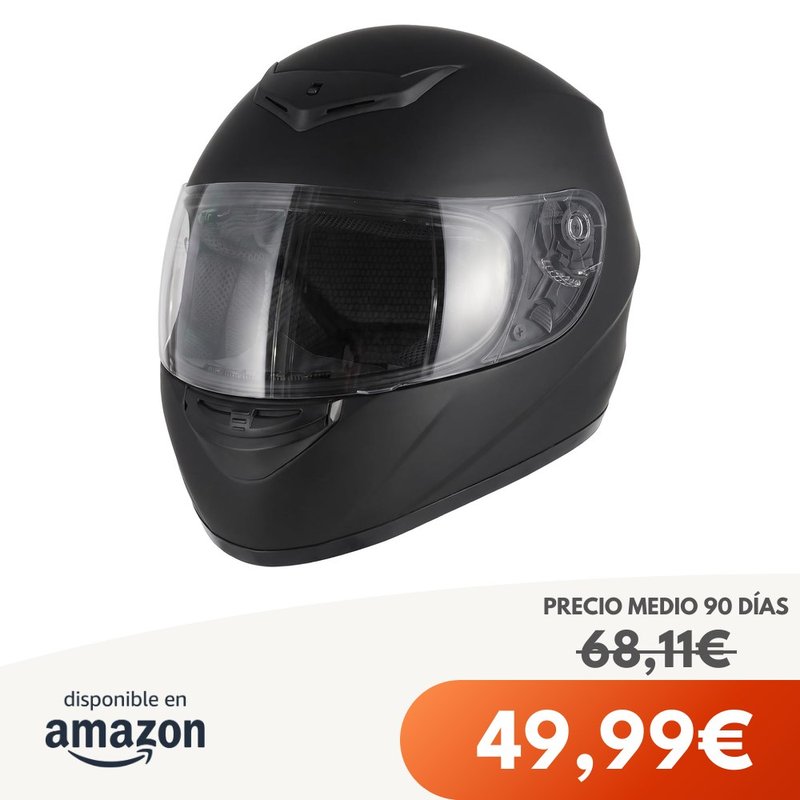 Casco Moto Favoto Negro M
