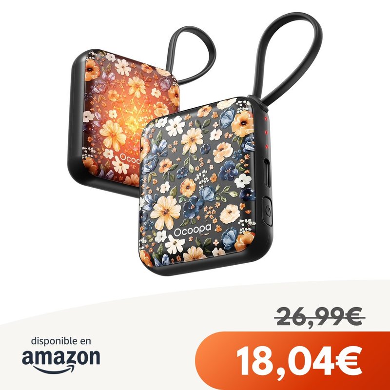 OCOOPA Calentador de Manos USB 4000mAh 3 Niveles 52°C