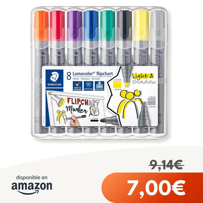 STAEDTLER Lumocolor 356 rotuladores – 8 colores, 2,0mm