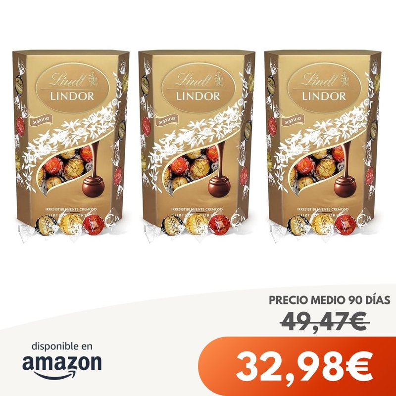Bombones Lindt Lindor Surtido Cornet 337g