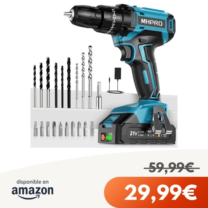 Taladro Percutor 21V 42N.m 2.0Ah Azul
