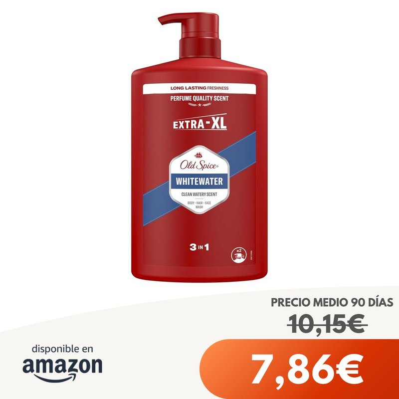 Old Spice Whitewater Gel de Ducha y Champú 3 en 1 1L