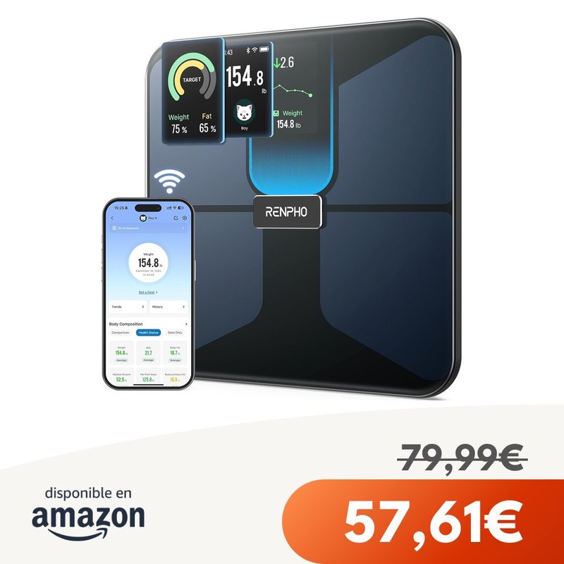 Báscula RENPHO 18 Métricas WiFi/Bluetooth