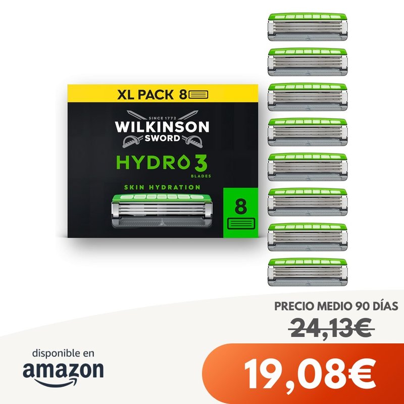 Wilkinson Sword Hydro 3 Cuchillas de Afeitar