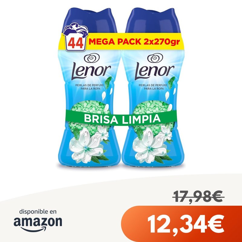 Lenor Perlas de Perfume Marina Jazmín 2x270g 44 Lavados