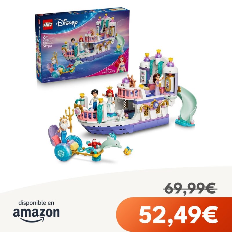 LEGO Disney Princess Barco de la Boda Real Ariel 43299