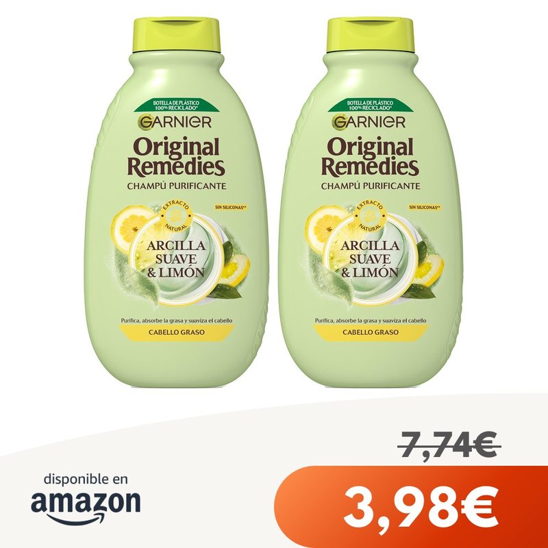 Garnier Champú Arcilla Suave 400ml