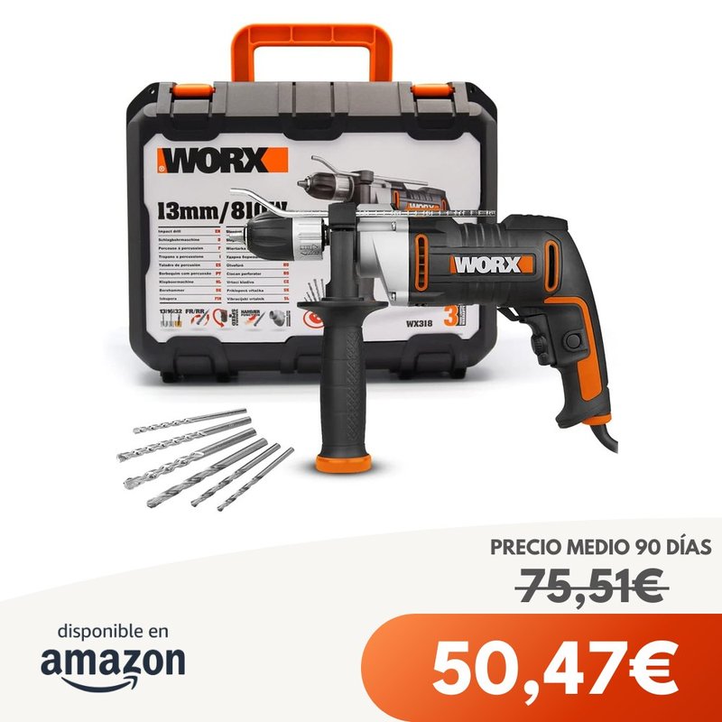 Taladro percutor WORX WX318 810W