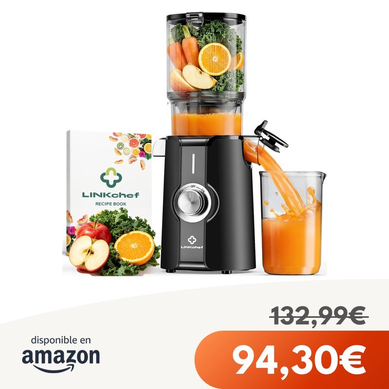LINKChef Extractor de zumos en frío 200W boca 115mm