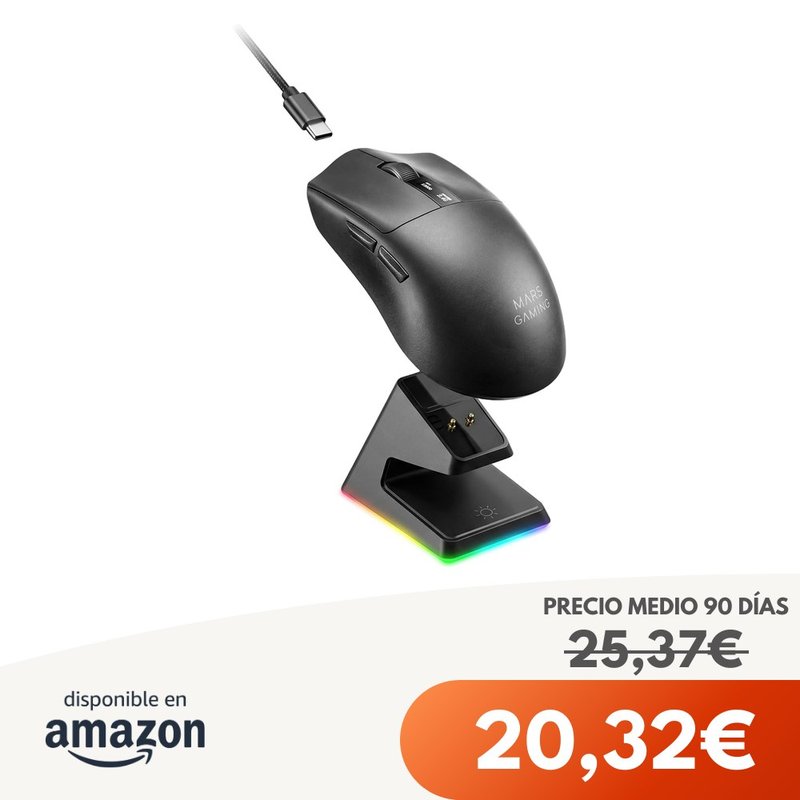 Mars Gaming MMW-Elite Ratón Inalámbrico