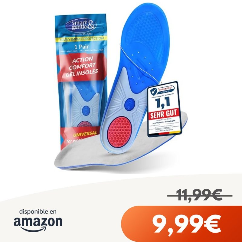 Plantillas gel para calzado deportivo y de trabajo
