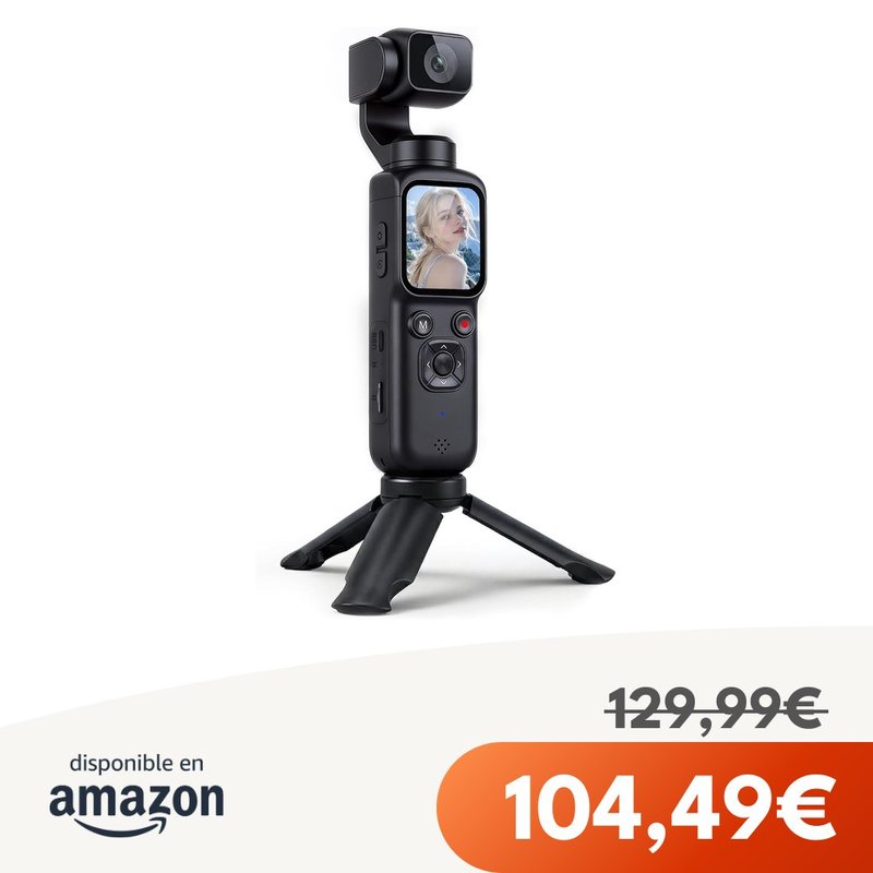 MNIFTO Cámara Vlog 4K Gimbal Facial Lente 180°