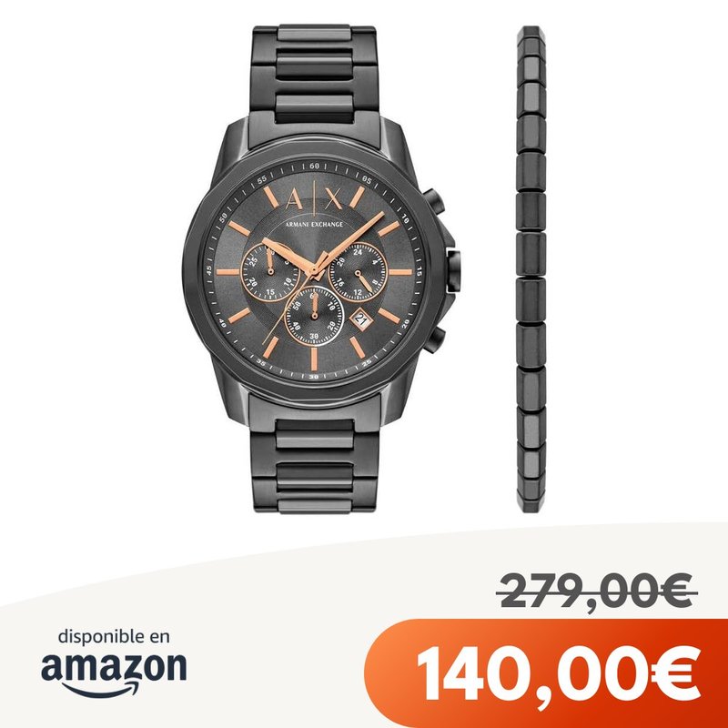 Armani Exchange Reloj Cronógrafo Cuarzo 44mm Acero