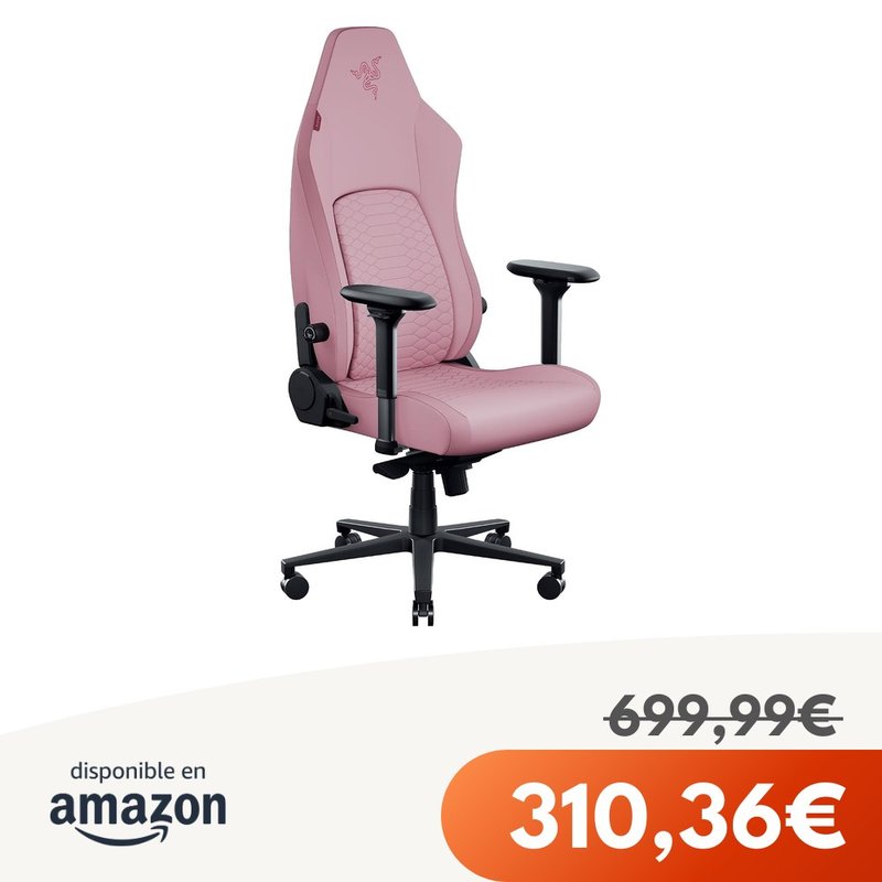 Razer Iskur V2 - Silla Gamer Hyperflex Quartz