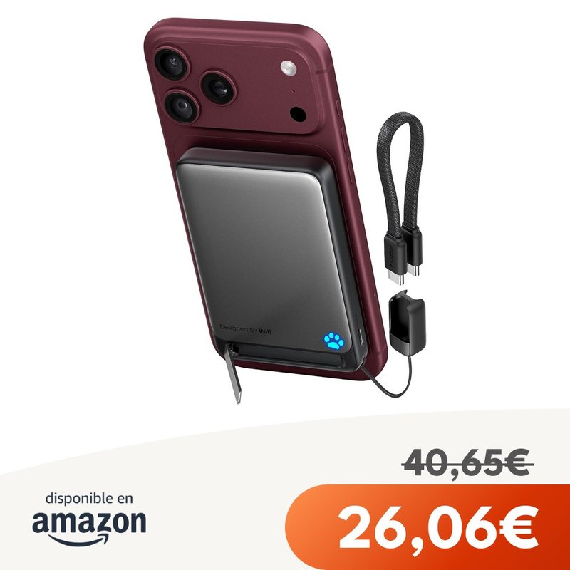 INIU Power Bank 45W 10000mAh Inalámbrico Magnético
