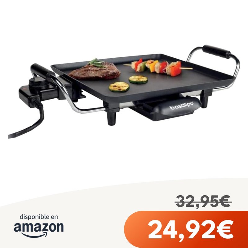 Plancha antiadherente Bastilipo VFT-1500 1500W