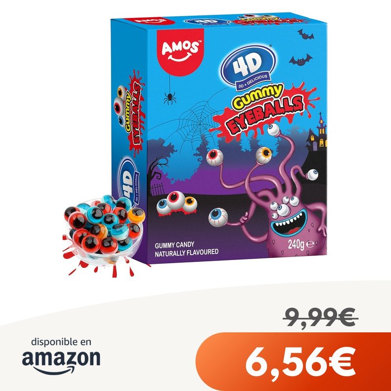 Caramelos de Goma Halloween 4D Ojos 240g