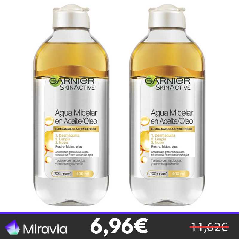 Pack Agua Micelar en Aceite Skin Active Garnier 2x400ml