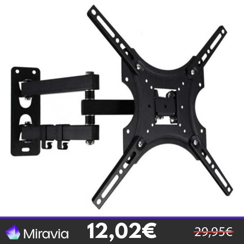 Soporte de Pared para TV con Brazo Articulado y Giro Ajustable 32 a 55 pulgadas