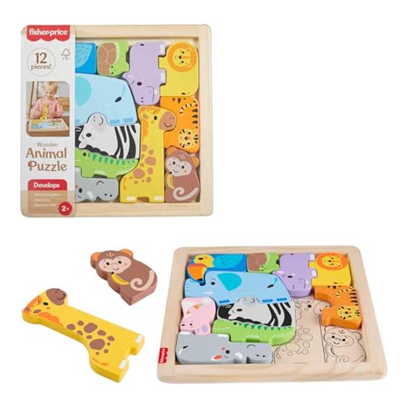 Fisher-Price Puzzle de Animales de Madera