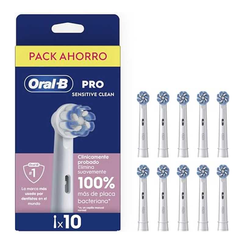 Oral-B Sensitive Clean Cabezales de Recambio, Pack de 10