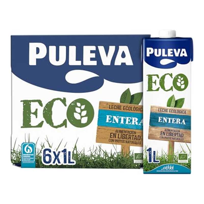 Puleva ECO Leche Ecológica Entera BIO Pack 6 x 1L