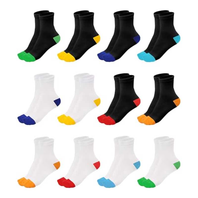 Soleeya 12 Pares Calcetines Altos Algodón